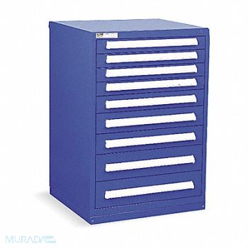 VIDMAR Mod Drawer Cab 44 H 9 Drawer Dark Blue, 4KC78