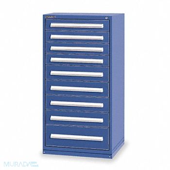 VIDMAR ModDrwrCab 59 x30 x28 Dark Blue 9Drwr, 4KC91