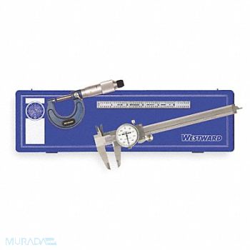 WESTWARD Precision Measuring Kit Dial Caliper, 4KU85