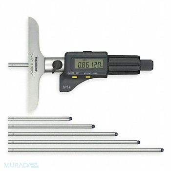 WESTWARD Depth Micrometer 0-6 In Electronic, 4KY22