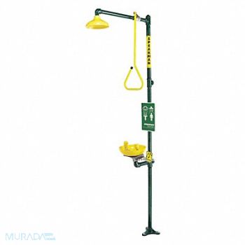 SPEAKMAN Shower and Eyewash Station Gray/Yellow, 4LNF5