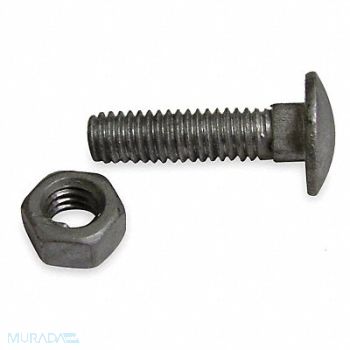 GRAINGER APPROVED Carriage Bolts Steel 3/8 In Dia PK10, 4LVK2