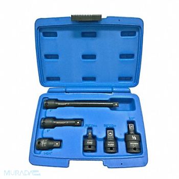 WESTWARD Impct Adpt Extns St Steel Blk Oxd 3/8 in, 4PRF9