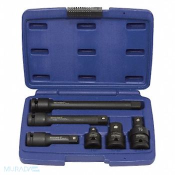 WESTWARD Impct Adpt Extns St Steel Blk Oxd 1/2 in, 4PRH6