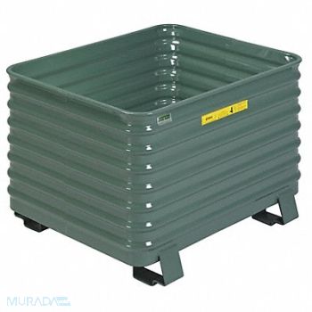 STEEL KING Bulk Container Vista Green Solid 48 in, 4TJ26