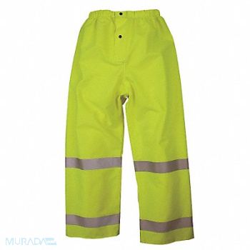 NASCO Rain Pants Class E Yellow/Green 2XL, 4TLN3