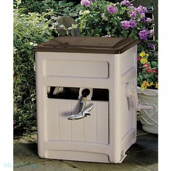 SUNCAST Garden Hose Reel Cabinet 15 in Resin, 4TMJ6