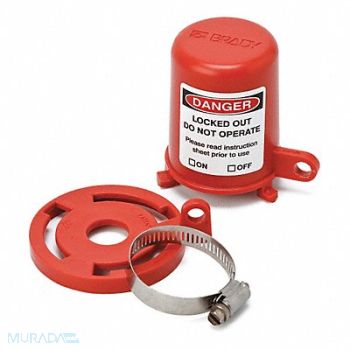 BRADY Plug Valve Lockout Fits 29/32 to 1-3/8In, 4TWF8