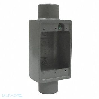 HUBBELL KILLARK Weatherproof Box 6.38 L 1 in Hub Alum, 4TZU1