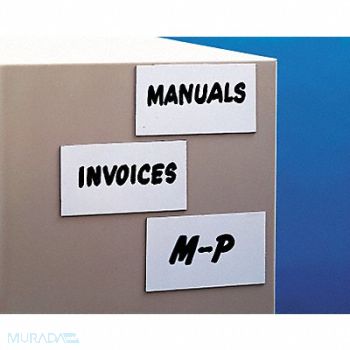 AIGNER INDEX Shelf Label White 4 in 1 in PK25, 4UDH7