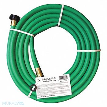 SWAN Water Hose Reniforced PVC 5/8 ID 15ft L, 313G69