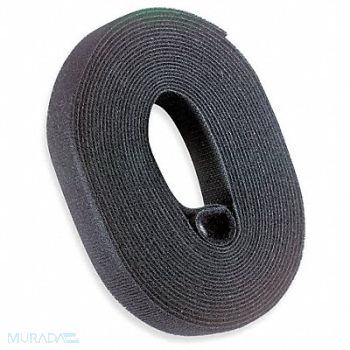 TY-RAP Hook-and-Loop Cable Tie Roll 15 ft Black, 4YF30
