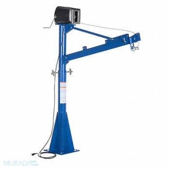 VESTIL Davit Crane 1500 lb 115VAC Reach 42-66In, 4ZB23