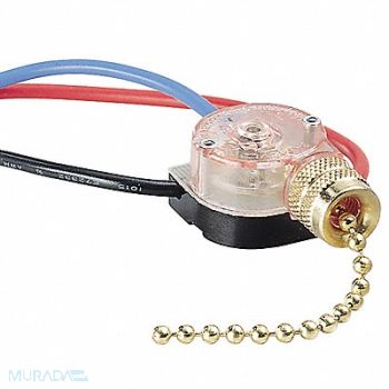 GARDNER BENDER Pull Switch Brass SPTT, 50HY47