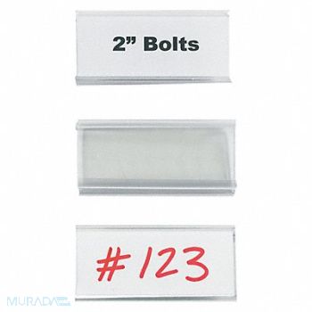 WIRE-RAC Label Holders Snap-On 3x1 5/16 PK25, 51DV90