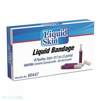 PHYSICIANSCARE Liquid Clear Bandages PK4, 51EE14