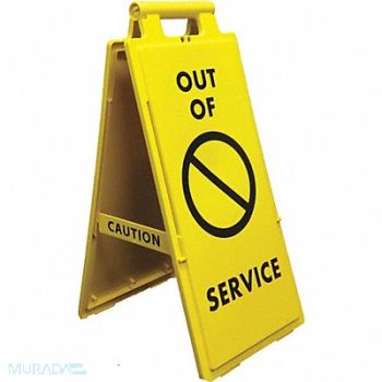 CORTINA SAFETY PRODUCTS Safety Flr Sign Out Of Service 2 x4, 51GY66