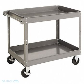 TENNSCO Two Shelf Metal Cart 24x36x32H Gray, 51UL74
