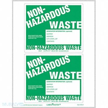 LABELMASTER Laser Non-Hazardous Waste Label PK25, 51ZP99