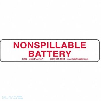 LABELMASTER Nonspillable Battery Label PK500, 51ZT44