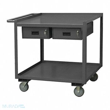 WESTWARD Mobile Wrkstion Steel 36 L 24 W 2 Shelf, 52CK62