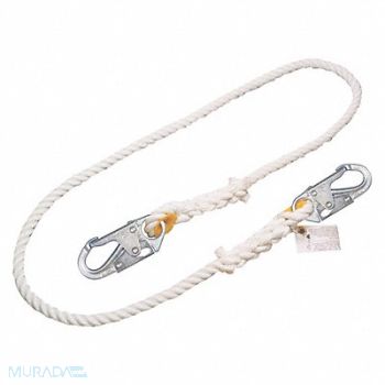 HONEYWELL MILLER Positioning Lanyard White Fixed, 52EH11