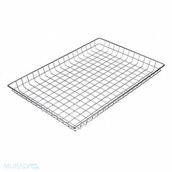 MARLIN STEEL WIRE PRODUCTS Storage Basket Rectangular Stainless, 52JA68