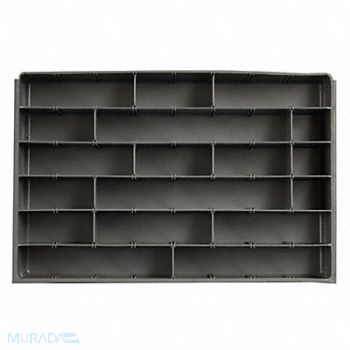 DURHAM MFG DrwInsrt Gry 6Cmptmnt PlyPrp Fit12 Box, 52JD34