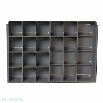 DURHAM MFG DrwInsrt Gry 17Cmptnt PlyPrp Fit91/4 Box, 52JD39