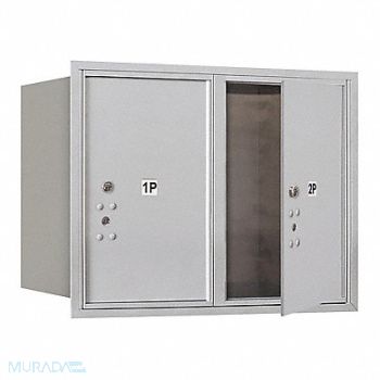 SALSBURY INDUSTRIES Mailbox 4C Alum w/2 Parcel Lockers, 52TZ64