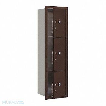 SALSBURY INDUSTRIES Mailbox Brz Front Loading 3 Doors 17 D, 52UA39