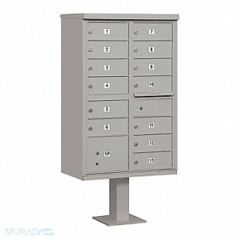 SALSBURY INDUSTRIES Cluster Box Unit USPS 14 Doors 62-3/4 H, 52VF48