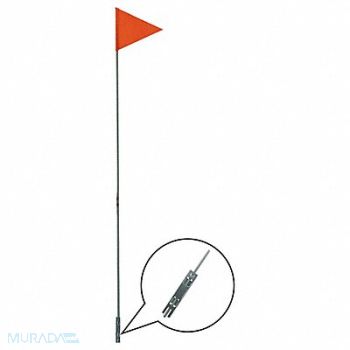 GRAINGER APPROVED Bike Flag Red/Orange 72 H, 52WP75