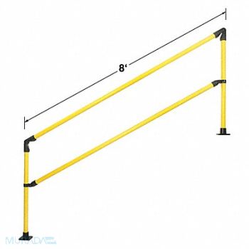 HOLLAENDER Stair Railing Steel 5 H 96 L, 53CK13