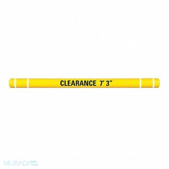 GRAINGER APPROVED Clearance Bar 5 O.D. 96 L Yellow, 53KA26