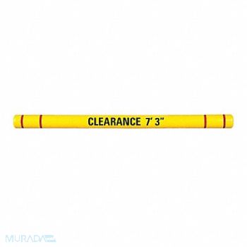 GRAINGER APPROVED Clearance Bar 5 O.D. 96 L Yellow/Red, 53KA25