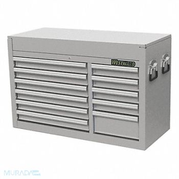 WESTWARD None Silver Heavy Duty Top Chest, 53RH50