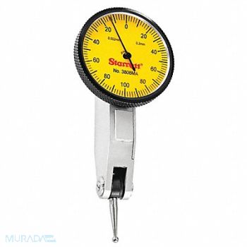 STARRETT Dial Test Indicator Set 1-1/4 Yellow, 53VD53