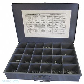 GRAINGER APPROVED HexHeadCap Screw Asrtmnt No ofPieces 714, 53WR07