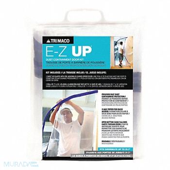 E-Z UP Plastic Door with Zipper Clear Plastic, 54DD73