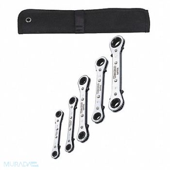 WESTWARD Box End Wrench Set Fll Plsh Stndrd Metrc, 54DG39