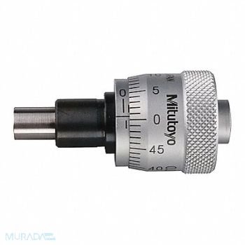 MITUTOYO Micrometer Head 0 to 6.5mm Range Steel, 54GE46