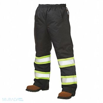 TOUGH DUCK High Visibility Pants Black Unisex, 54GX76