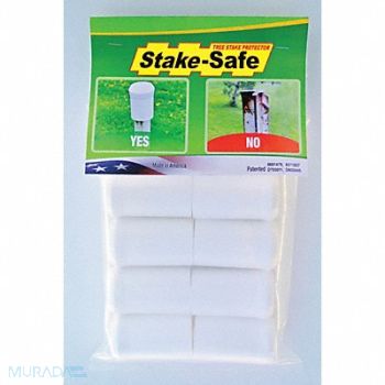 STAKE SAFE Post Cap White 2 Dia PK10, 54JF79