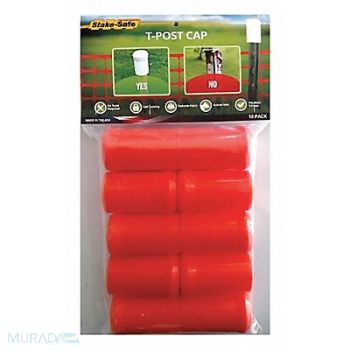 STAKE SAFE Post/Rebar Cap Orange 2 Dia PK10, 54JF80
