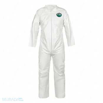 MICROMAX Collared Disposable Coveralls White 4XL, 54ZF26