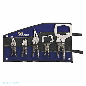 IRWIN VISE-GRIP Locking Pliers Set 5 pcs. 3/8 W Jaw, 54ZG10