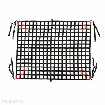 QUARANTINE RESTRAINTS Cargo Net Black Polyester 9 ft 6 L, 54ZV48