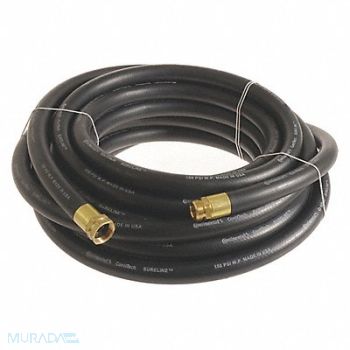 CONTINENTAL Garden Hose 1 ID x 100 ft Black, 55AX26