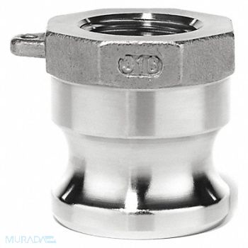 USA SEALING Cam and Groove Adapter 4 304 SS, 743P25